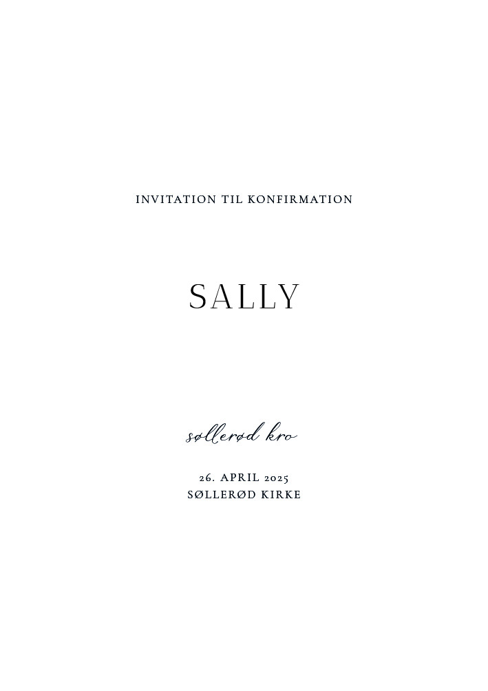 Alle - Sally Konfirmation